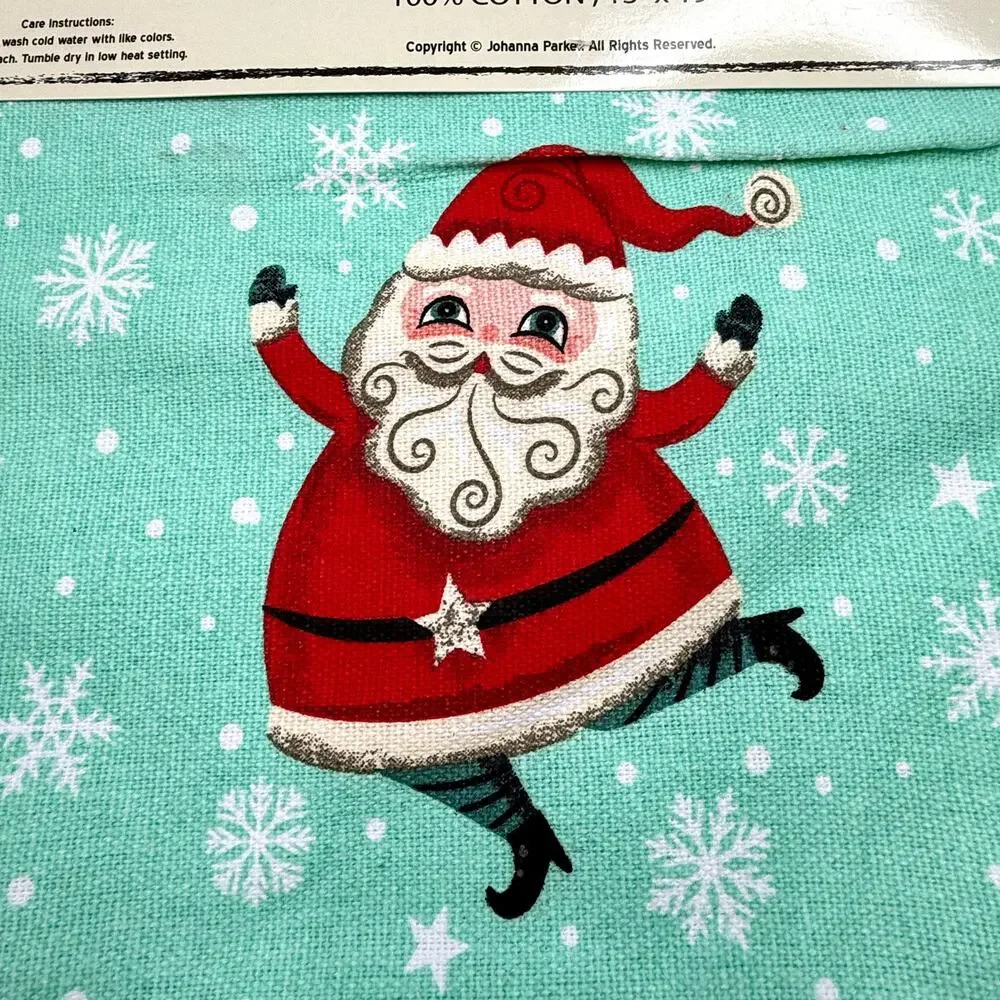 NWT Johanna Parker Christmas Santa Placemats Set of 4